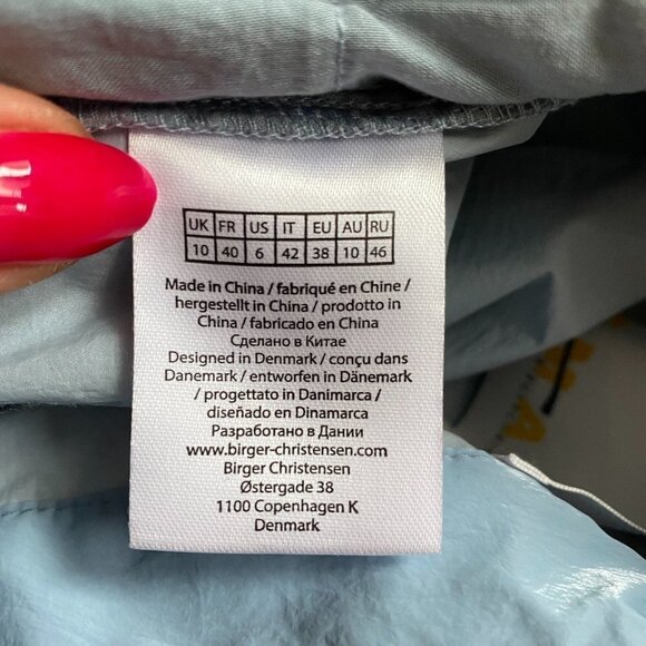 REMAIN Birger Christensen Ariane BNWOT Women Blue Wide Leg Pants New - Picture 8 of 13